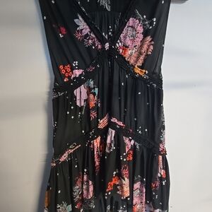 FP Movement by Free People Black Floral Maxi Dress